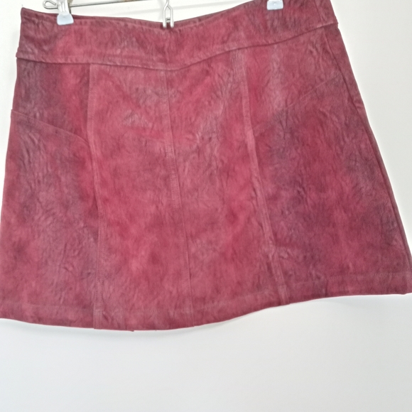 Free People Ari Wrap Skirt Wine Size 12 - Picture 9 of 10